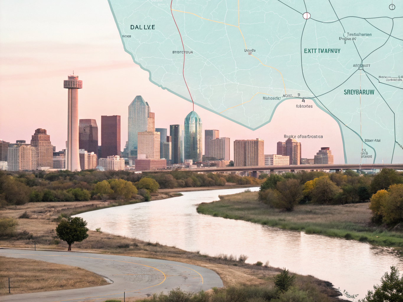 DFW service area map showing Fort Worth and surrounding communities